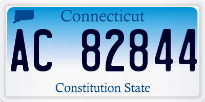CT license plate AC82844