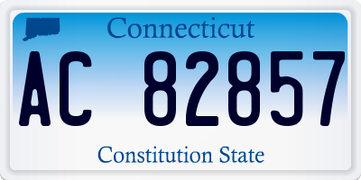 CT license plate AC82857
