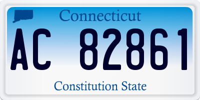 CT license plate AC82861