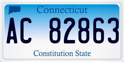 CT license plate AC82863
