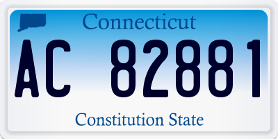 CT license plate AC82881