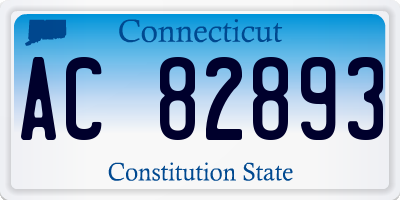 CT license plate AC82893