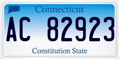 CT license plate AC82923