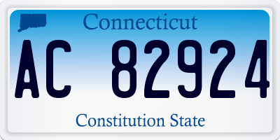 CT license plate AC82924