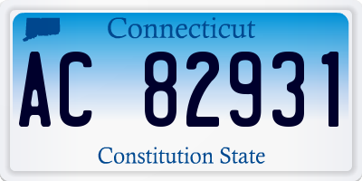 CT license plate AC82931