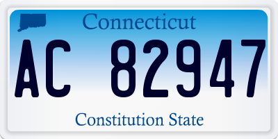 CT license plate AC82947
