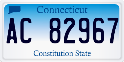 CT license plate AC82967