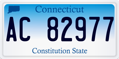 CT license plate AC82977