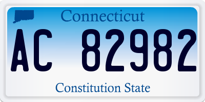 CT license plate AC82982
