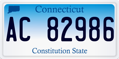 CT license plate AC82986