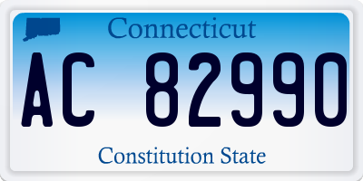 CT license plate AC82990