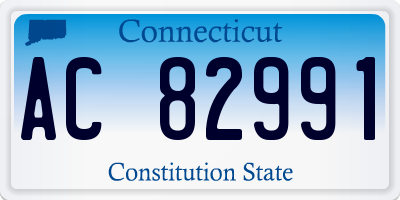 CT license plate AC82991