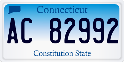 CT license plate AC82992