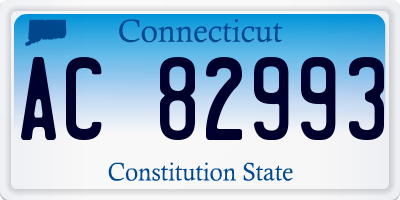 CT license plate AC82993
