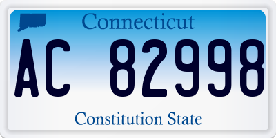 CT license plate AC82998