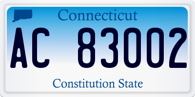 CT license plate AC83002