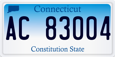 CT license plate AC83004