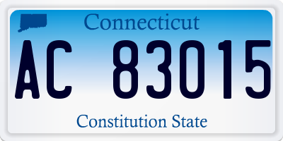 CT license plate AC83015