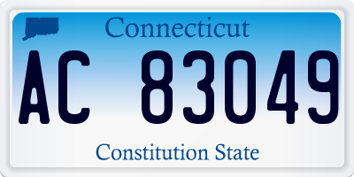 CT license plate AC83049