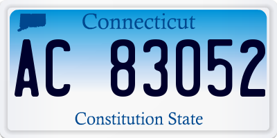 CT license plate AC83052