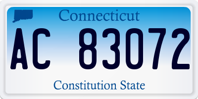 CT license plate AC83072