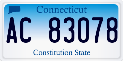 CT license plate AC83078