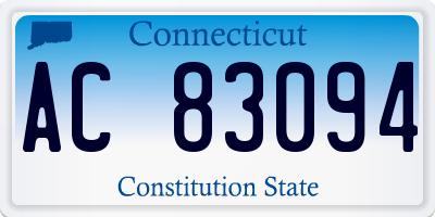 CT license plate AC83094
