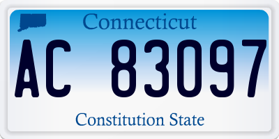 CT license plate AC83097
