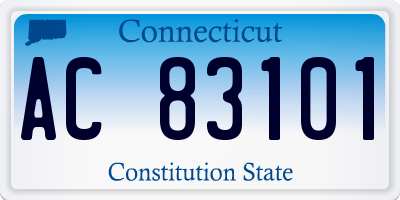 CT license plate AC83101