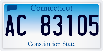CT license plate AC83105