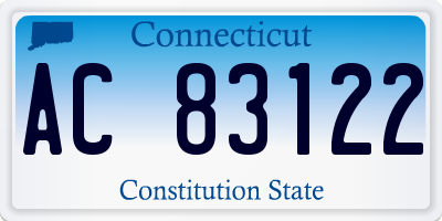 CT license plate AC83122
