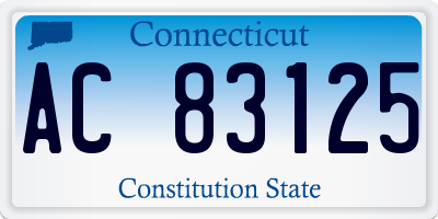 CT license plate AC83125