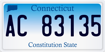 CT license plate AC83135