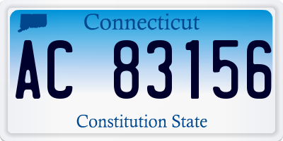 CT license plate AC83156