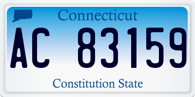 CT license plate AC83159