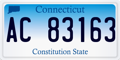 CT license plate AC83163
