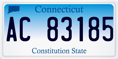 CT license plate AC83185