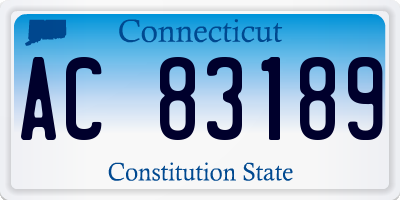 CT license plate AC83189