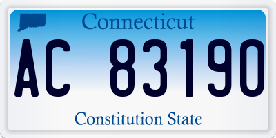 CT license plate AC83190
