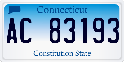 CT license plate AC83193