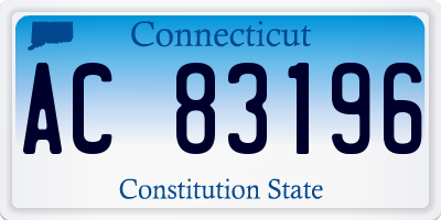 CT license plate AC83196