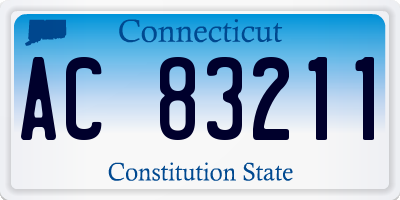 CT license plate AC83211