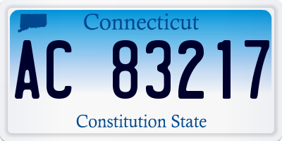 CT license plate AC83217