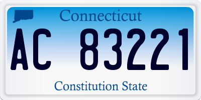 CT license plate AC83221
