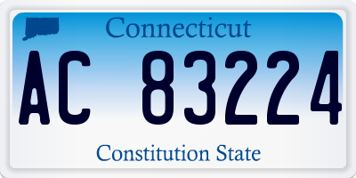 CT license plate AC83224