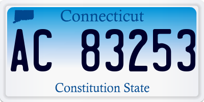 CT license plate AC83253