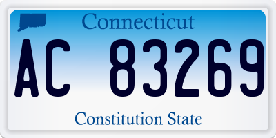 CT license plate AC83269