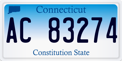 CT license plate AC83274