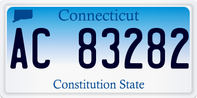 CT license plate AC83282