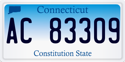 CT license plate AC83309
